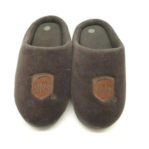 UPS Logo Brown Casual Lounge Slippers Shoes Women's Medium 7 - 8